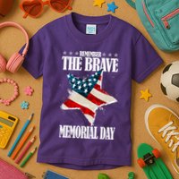 Memorial Day Remember The Brave Kids T-Shirt
