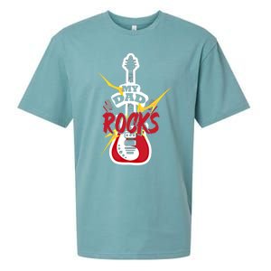 My Dad Rocks Bass Guitar Player Daddy Fathers Day Gift Sueded Cloud Jersey T-Shirt