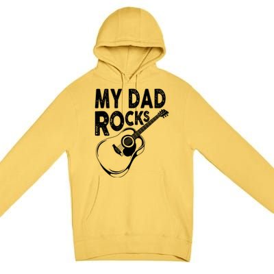 My Dad Rocks/ Father Day Quote Saying Cool Gift Premium Pullover Hoodie