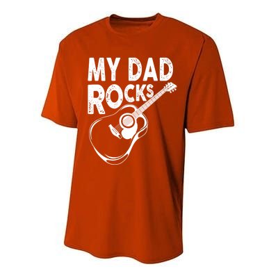 My Dad Rocks/ Father Day Quote Saying Cool Gift Performance Sprint T-Shirt