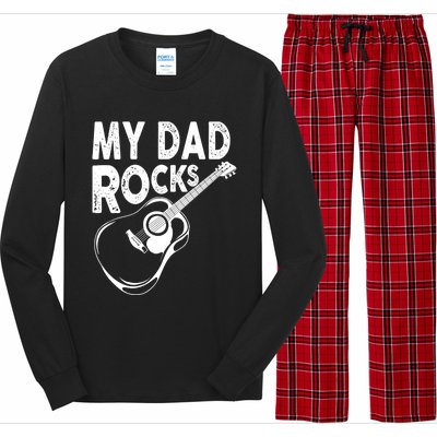 My Dad Rocks/ Father Day Quote Saying Cool Gift Long Sleeve Pajama Set