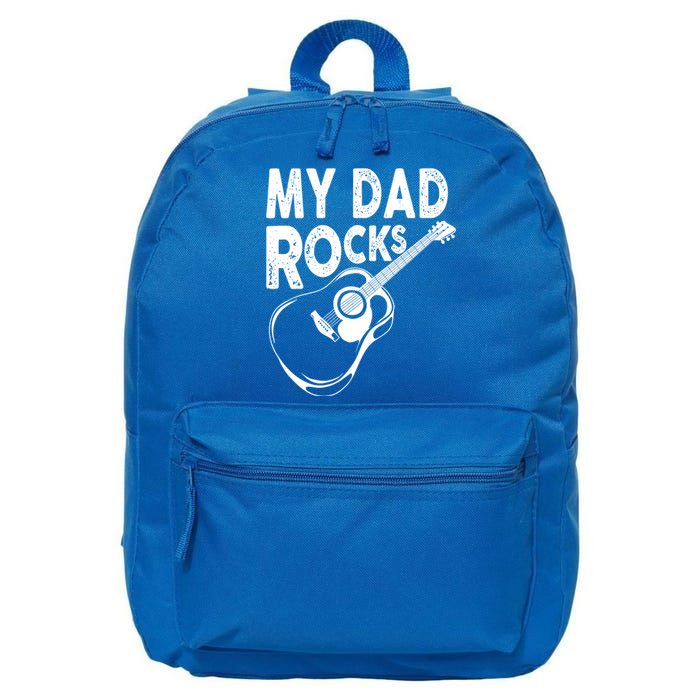 My Dad Rocks/ Father Day Quote Saying Cool Gift 16 in Basic Backpack