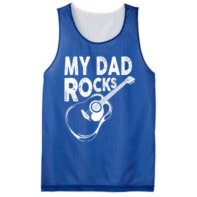 My Dad Rocks/ Father Day Quote Saying Cool Gift Mesh Reversible Basketball Jersey Tank