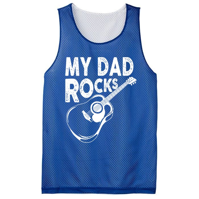 My Dad Rocks/ Father Day Quote Saying Cool Gift Mesh Reversible Basketball Jersey Tank