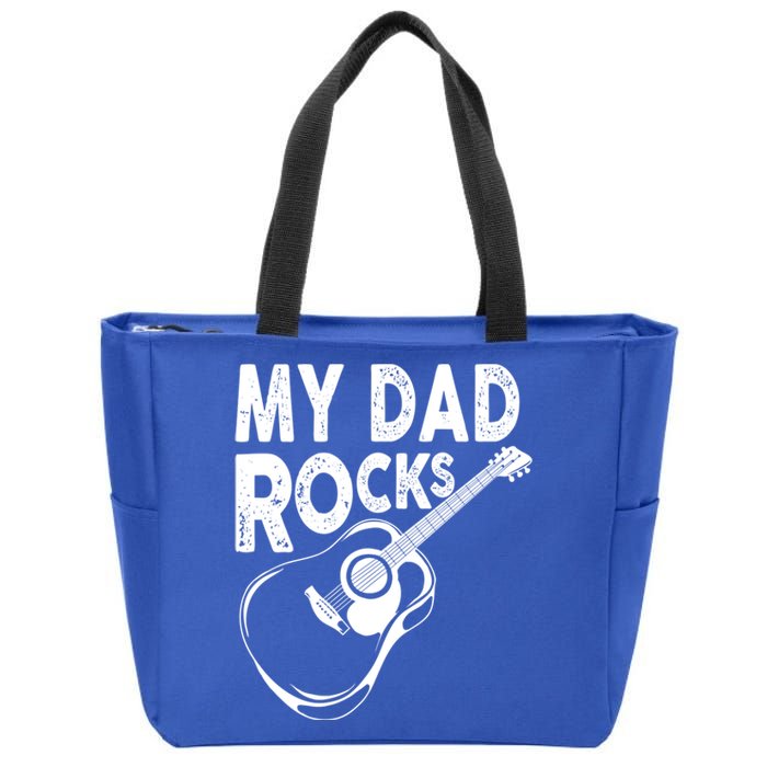 My Dad Rocks/ Father Day Quote Saying Cool Gift Zip Tote Bag