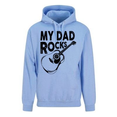 My Dad Rocks/ Father Day Quote Saying Cool Gift Unisex Surf Hoodie