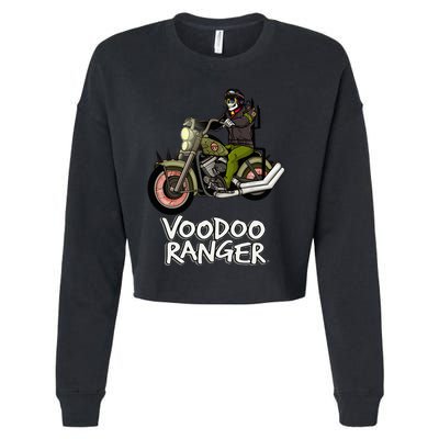 Motorcycle Drag Racing Sprints Voodoo Bike Rider Cropped Pullover Crew