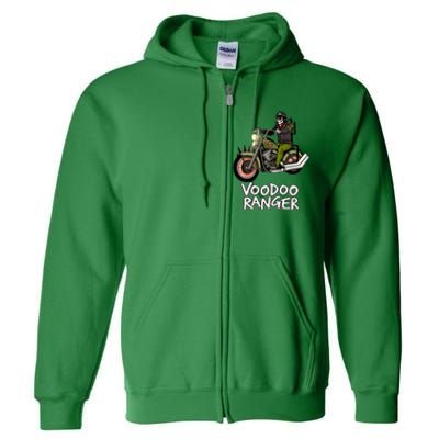 Motorcycle Drag Racing Sprints Voodoo Bike Rider Full Zip Hoodie