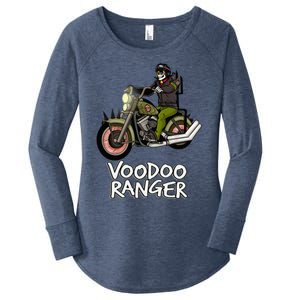 Motorcycle Drag Racing Sprints Voodoo Bike Rider Women's Perfect Tri Tunic Long Sleeve Shirt