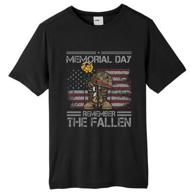 Memorial Day Remember The Fallen Veteran Military Vintage Tall Fusion ChromaSoft Performance T-Shirt