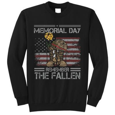 Memorial Day Remember The Fallen Veteran Military Vintage Tall Sweatshirt