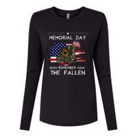 Memorial Day Remember The Fallen Veteran Military Womens Cotton Relaxed Long Sleeve T-Shirt