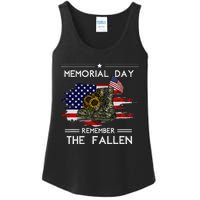 Memorial Day Remember The Fallen Veteran Military Ladies Essential Tank