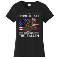 Memorial Day Remember The Fallen Veteran Military Women's T-Shirt