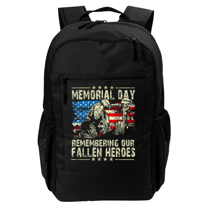 Memorial Day Remember The Fallen Veteran Military Vintage Daily Commute Backpack