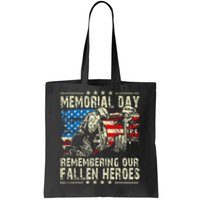 Memorial Day Remember The Fallen Veteran Military Vintage Tote Bag