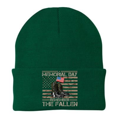 Memorial Day Remember The Fallen Veteran Military Camouflage Knit Cap Winter Beanie