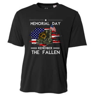 Memorial Day Remember The Fallen Veteran Military Vintage Cooling Performance Crew T-Shirt