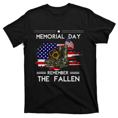 Memorial Day Remember The Fallen Veteran Military Vintage T-Shirt