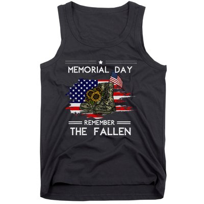 Memorial Day Remember The Fallen Veteran Military Vintage Tank Top