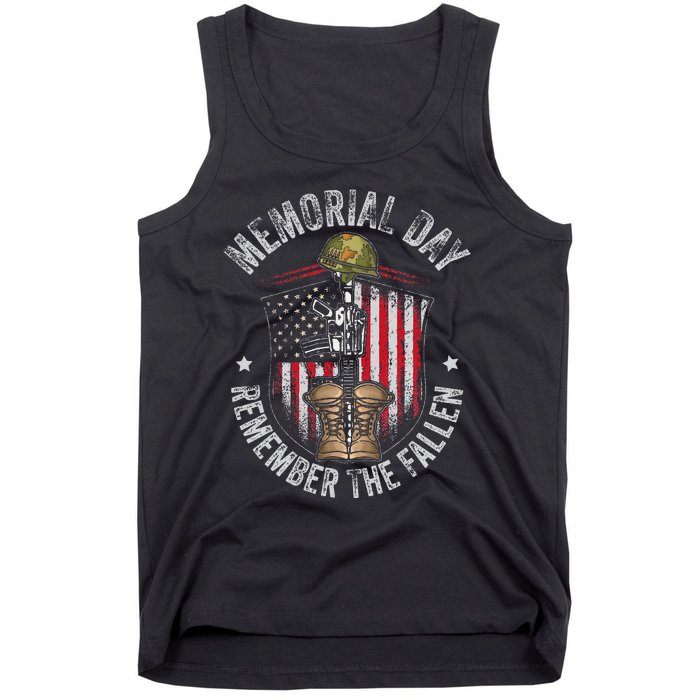 Memorial Day Remember The Fallen Veterans Day Veteran Tank Top