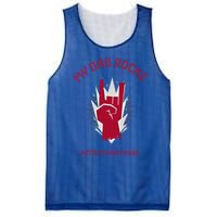 My Dad Rocks Better Than Yours Funny Gift Mesh Reversible Basketball Jersey Tank