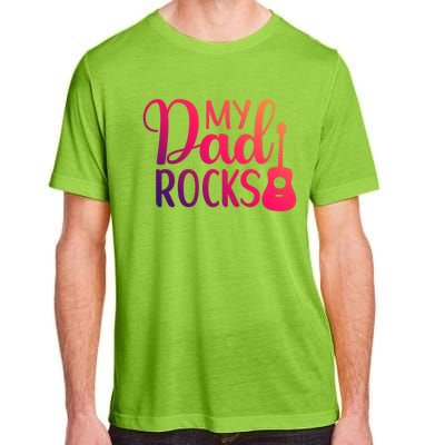 My Dad Rocks Guitar Gift Adult ChromaSoft Performance T-Shirt