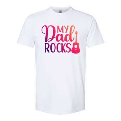 My Dad Rocks Guitar Gift Softstyle® CVC T-Shirt