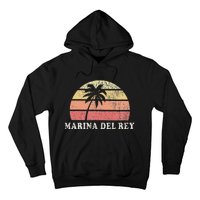 Marina Del Rey Ca Vintage 70s Retro Throwback Design Hoodie