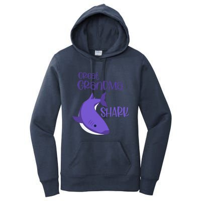 Mother's Day S Funny Humor For Great Grandma Shark Women's Pullover Hoodie