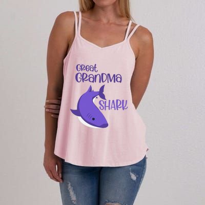 Mother's Day S Funny Humor For Great Grandma Shark Women's Strappy Tank