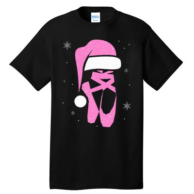 Merry Dancemas Santa Hat Funny Xmas Christmas Women Tall T-Shirt