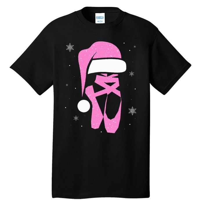 Merry Dancemas Santa Hat Funny Xmas Christmas Women Tall T-Shirt