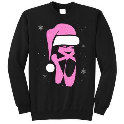 Merry Dancemas Santa Hat Funny Xmas Christmas Women Tall Sweatshirt