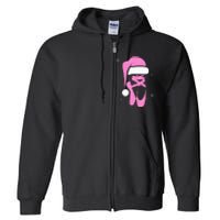 Merry Dancemas Santa Hat Funny Xmas Christmas Women Full Zip Hoodie