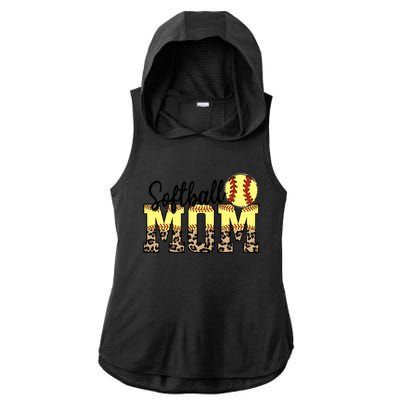 Mothers Day Softball Mom Quotes Gift Ladies PosiCharge Tri-Blend Wicking Draft Hoodie Tank