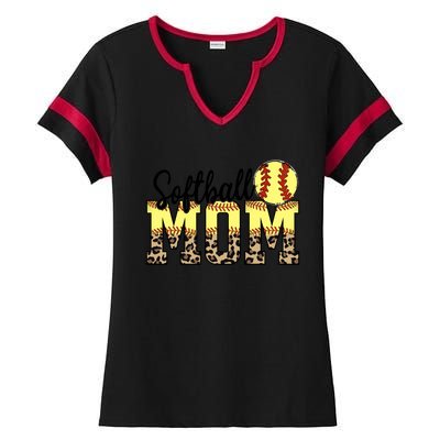 Mothers Day Softball Mom Quotes Gift Ladies Halftime Notch Neck Tee