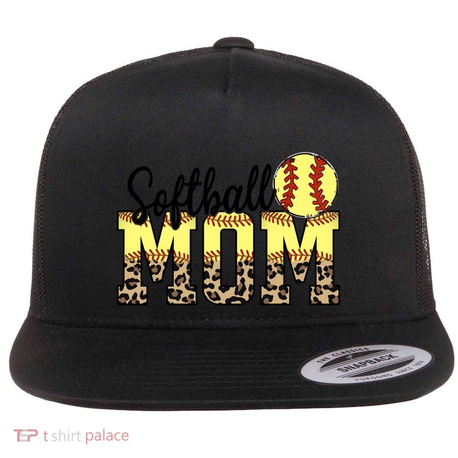 Mothers Day Softball Mom Quotes Gift Flatbill Hat