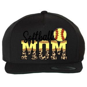 Mothers Day Softball Mom Quotes Gift Wool Snapback Cap