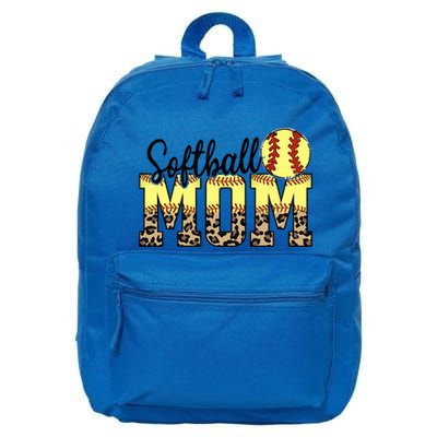 Mothers Day Softball Mom Quotes Gift 16 in Basic Backpack