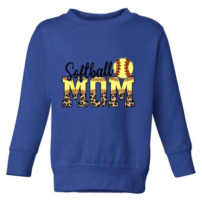 Mothers Day Softball Mom Quotes Gift Toddler Sweatshirt