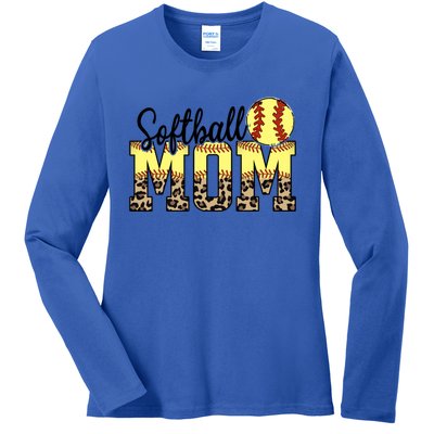 Mothers Day Softball Mom Quotes Gift Ladies Long Sleeve Shirt