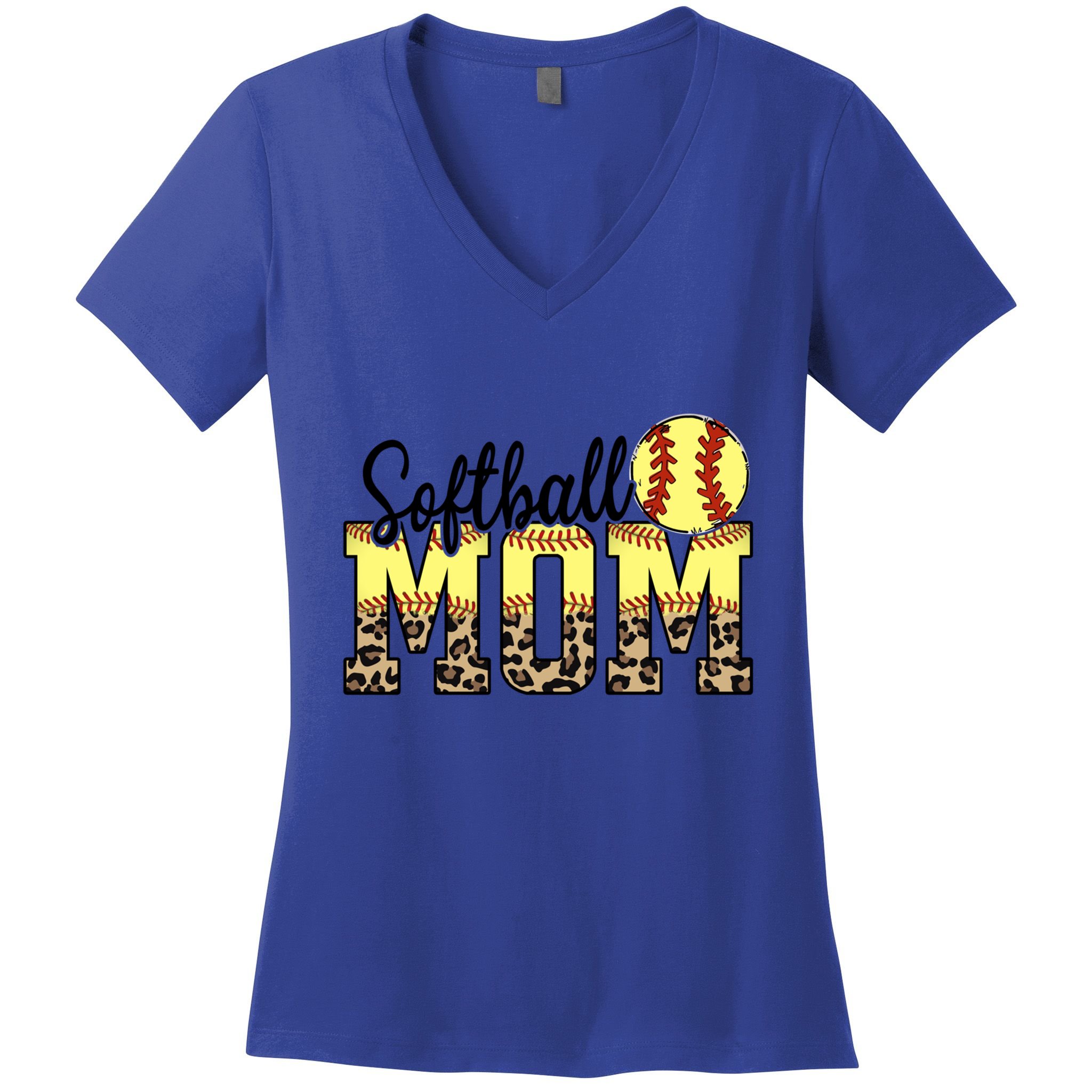 Mothers Day Softball Mom Quotes Gift Women's V-Neck T-Shirt