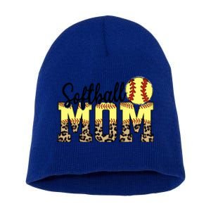 Mothers Day Softball Mom Quotes Gift Short Acrylic Beanie