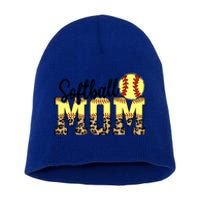 Mothers Day Softball Mom Quotes Gift Short Acrylic Beanie