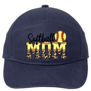 Mothers Day Softball Mom Quotes Gift 7-Panel Snapback Hat