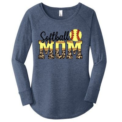 Mothers Day Softball Mom Quotes Gift Women's Perfect Tri Tunic Long Sleeve Shirt