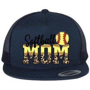 Mothers Day Softball Mom Quotes Gift Flat Bill Trucker Hat