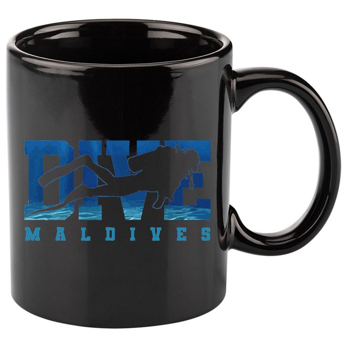 Maldives Diver Souvenir Gift 11oz C Handle Ceramic Mug