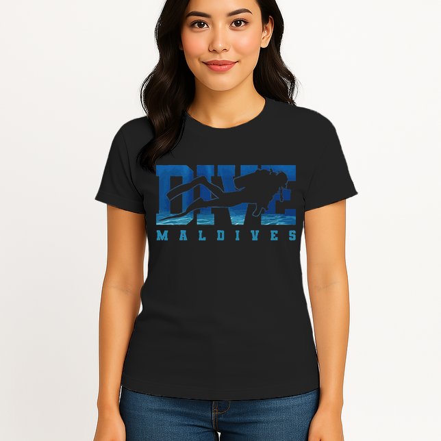 Maldives Diver Souvenir Gift Womens T-Shirt